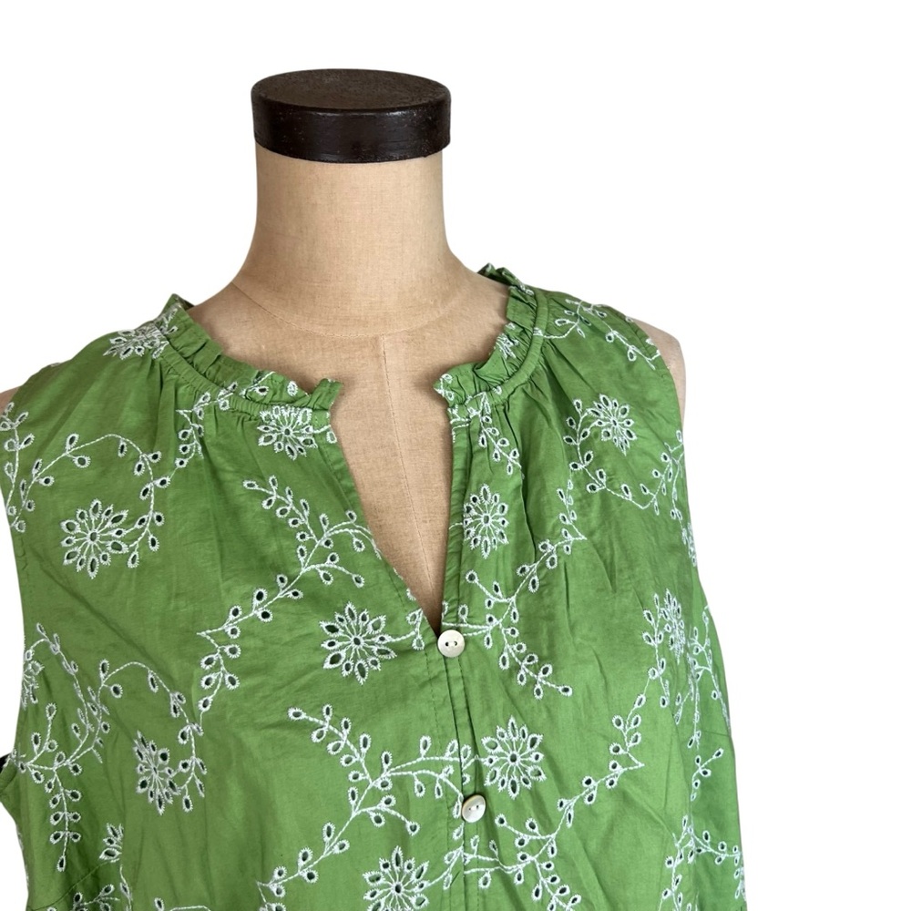 J. Jill sleeveless tiered women’s maxi dress in snap pea SZ XL - Picture 4 of 12